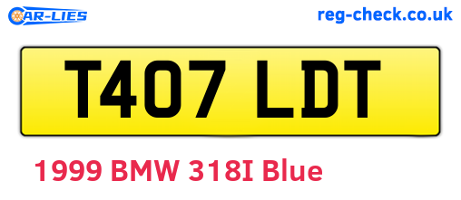 T407LDT are the vehicle registration plates.