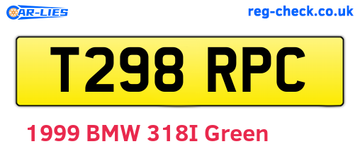 T298RPC are the vehicle registration plates.