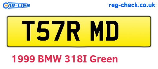 T57RMD are the vehicle registration plates.