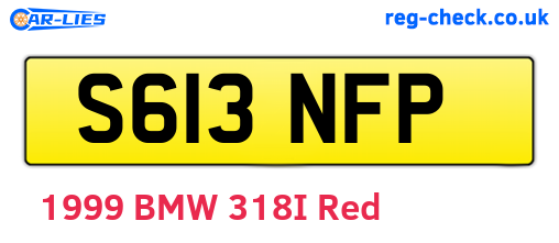 S613NFP are the vehicle registration plates.