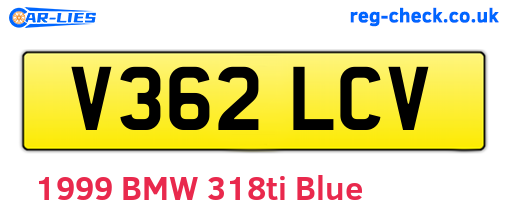 V362LCV are the vehicle registration plates.