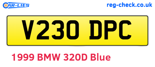 V230DPC are the vehicle registration plates.