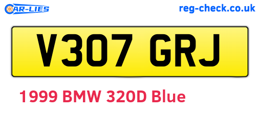 V307GRJ are the vehicle registration plates.