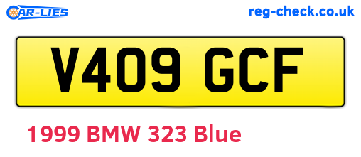 V409GCF are the vehicle registration plates.