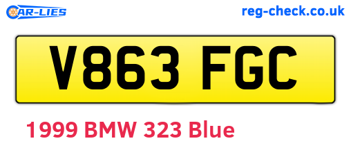V863FGC are the vehicle registration plates.