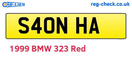 S40NHA are the vehicle registration plates.