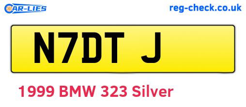 N7DTJ are the vehicle registration plates.