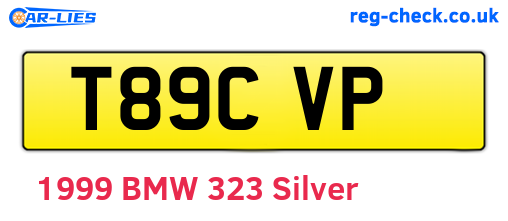 T89CVP are the vehicle registration plates.