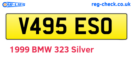 V495ESO are the vehicle registration plates.