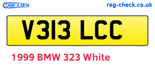 V313LCC are the vehicle registration plates.