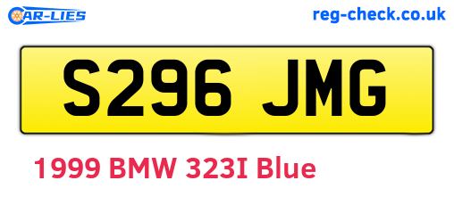 S296JMG are the vehicle registration plates.
