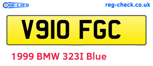 V910FGC are the vehicle registration plates.