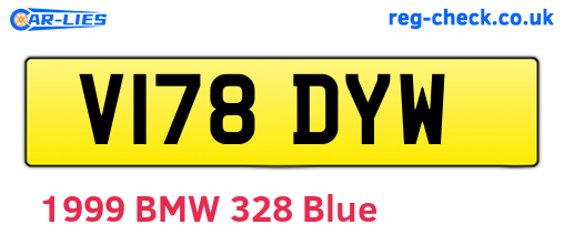 V178DYW are the vehicle registration plates.
