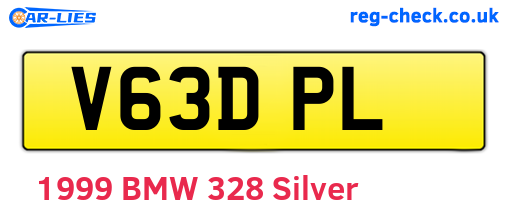 V63DPL are the vehicle registration plates.