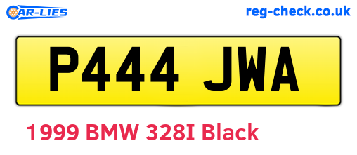 P444JWA are the vehicle registration plates.