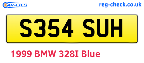 S354SUH are the vehicle registration plates.
