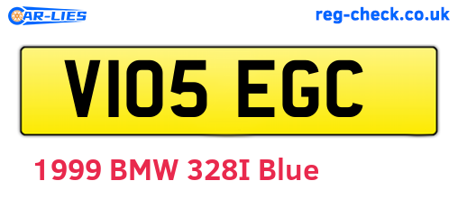 V105EGC are the vehicle registration plates.