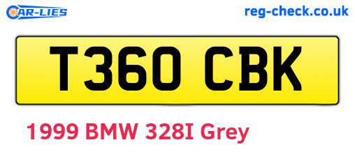 T360CBK are the vehicle registration plates.