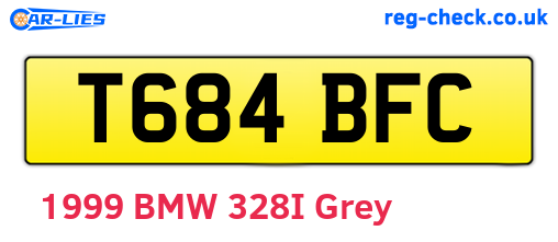 T684BFC are the vehicle registration plates.