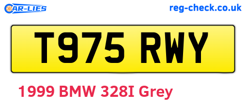 T975RWY are the vehicle registration plates.
