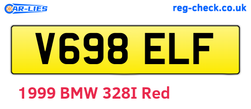 V698ELF are the vehicle registration plates.