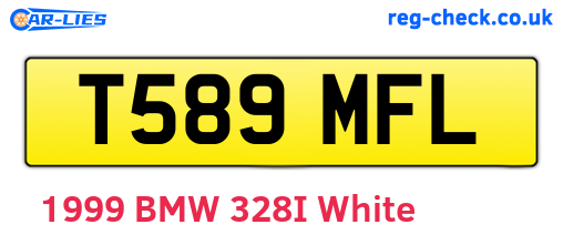 T589MFL are the vehicle registration plates.