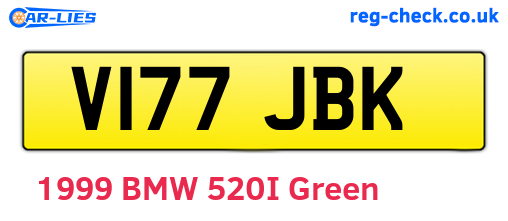 V177JBK are the vehicle registration plates.