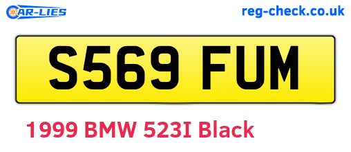 S569FUM are the vehicle registration plates.