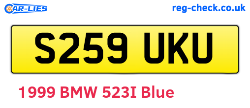 S259UKU are the vehicle registration plates.