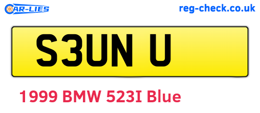 S3UNU are the vehicle registration plates.