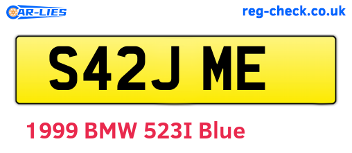 S42JME are the vehicle registration plates.