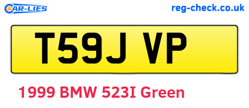 T59JVP are the vehicle registration plates.