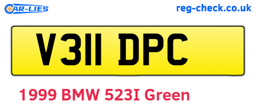 V311DPC are the vehicle registration plates.
