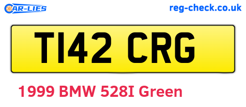 T142CRG are the vehicle registration plates.