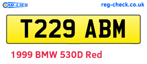 T229ABM are the vehicle registration plates.