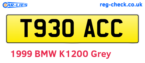 T930ACC are the vehicle registration plates.