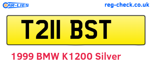 T211BST are the vehicle registration plates.