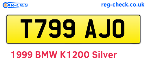 T799AJO are the vehicle registration plates.