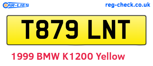 T879LNT are the vehicle registration plates.