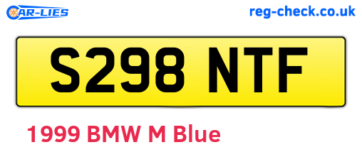 S298NTF are the vehicle registration plates.
