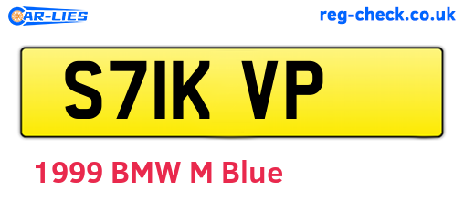 S71KVP are the vehicle registration plates.
