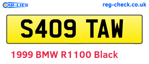 S409TAW are the vehicle registration plates.