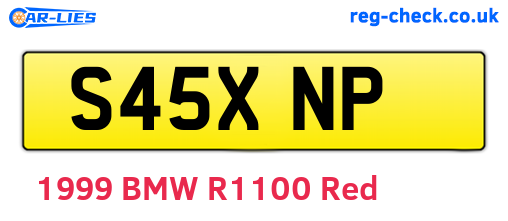 S45XNP are the vehicle registration plates.