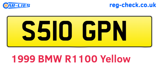 S510GPN are the vehicle registration plates.