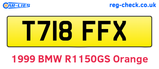 T718FFX are the vehicle registration plates.