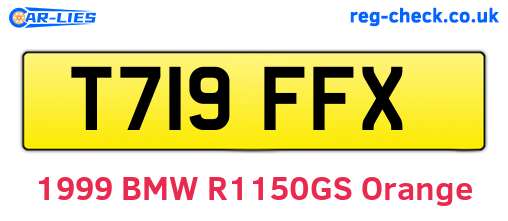 T719FFX are the vehicle registration plates.