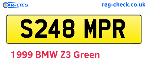 S248MPR are the vehicle registration plates.