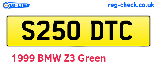 S250DTC are the vehicle registration plates.