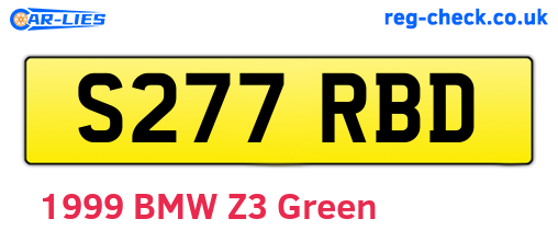 S277RBD are the vehicle registration plates.