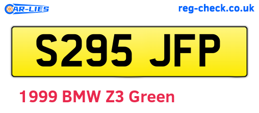 S295JFP are the vehicle registration plates.